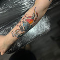 custom fine-line tattoo by Estelle at Have Faith Tattoo Bath