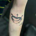 custom fine-line tattoo by Estelle at Have Faith Tattoo Bath
