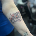custom fine-line tattoo by Estelle at Have Faith Tattoo Bath