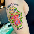 custom fine-line tattoo by Estelle at Have Faith Tattoo Bath