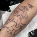 custom fine-line tattoo by Estelle at Have Faith Tattoo Bath