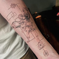 custom fine-line tattoo by Estelle at Have Faith Tattoo Bath