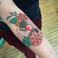 custom fine-line tattoo by Estelle at Have Faith Tattoo Bath