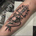 custom traditional tattoo by Estelle at Have Faith Tattoo Bath