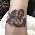 black and grey tattoo by Jo at Have Faith Tattoo Bath