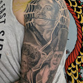 black and grey tattoo by Jo at Have Faith Tattoo Bath
