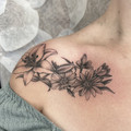 black and grey tattoo by Lottie at Have Faith Tattoo Bath