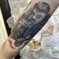 black and grey tattoo by Lottie at Have Faith Tattoo Bath