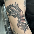 black and grey tattoo by Lottie at Have Faith Tattoo Bath