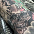 black and grey tattoo by Lottie at Have Faith Tattoo Bath