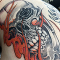 black and grey tattoo by Lottie at Have Faith Tattoo Bath