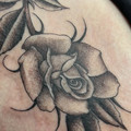 black and grey tattoo by Lottie at Have Faith Tattoo Bath