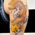 script tattoo by Will at Have Faith Tattoo Bath